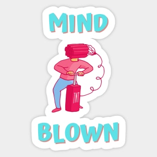 Mind Blown illustration Sticker